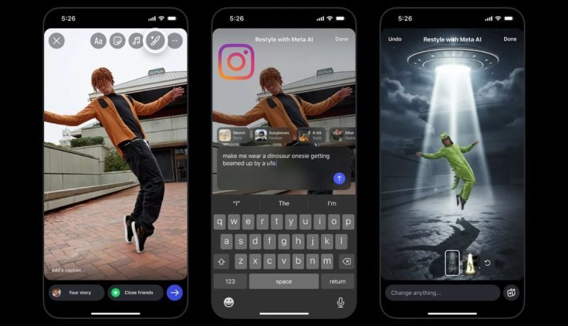 Instagram Lanza Restyle: Edición de Fotos y Vídeos con IA Instagram Lanza Restyle: Edición de Fotos y Vídeos con IA