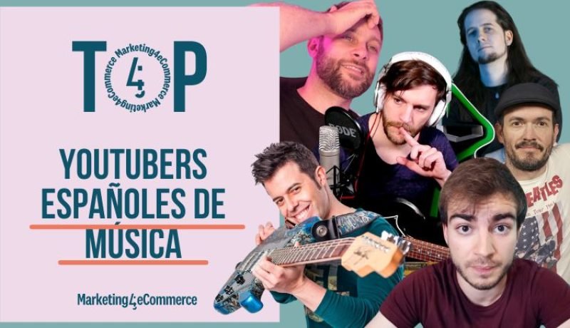 Top 10 youtubers de música en España (datos a 2/01/2026)
