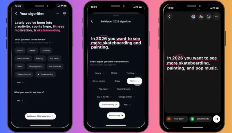 Instagram lanza "Your Algorithm" para controlar temas en Reels