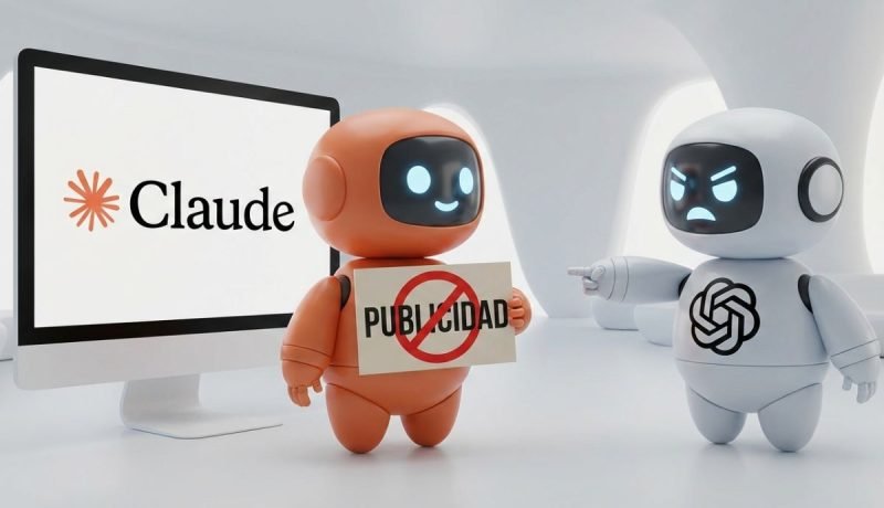 Claude de Anthropic: sin anuncios; ChatGPT los incorpora