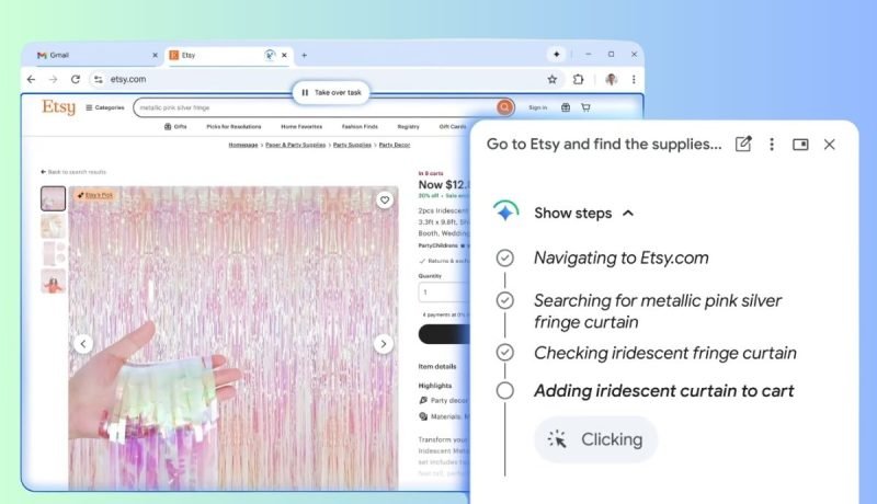 Google presenta barra lateral de Gemini en Chrome con Nano Banana